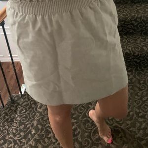 Jcrew gold pull on skirt